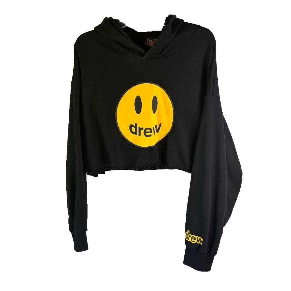 Drew House Cropped Hoodie Black Women's Size L